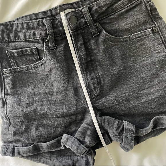 High-Waisted O.G. Cuffed Black Jean Shorts for Women -- 3-inch inseam - Picture 2 of 6